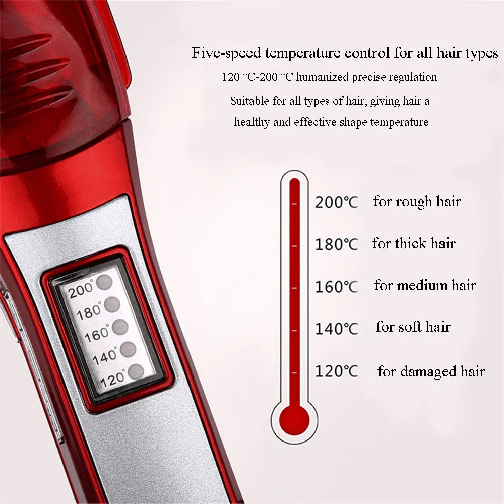Паровой выпрямитель для волос керамический электрический утюжок выпрямление волос спрей паровой выпрямитель гребень Быстрый нагрев инструмент для укладки