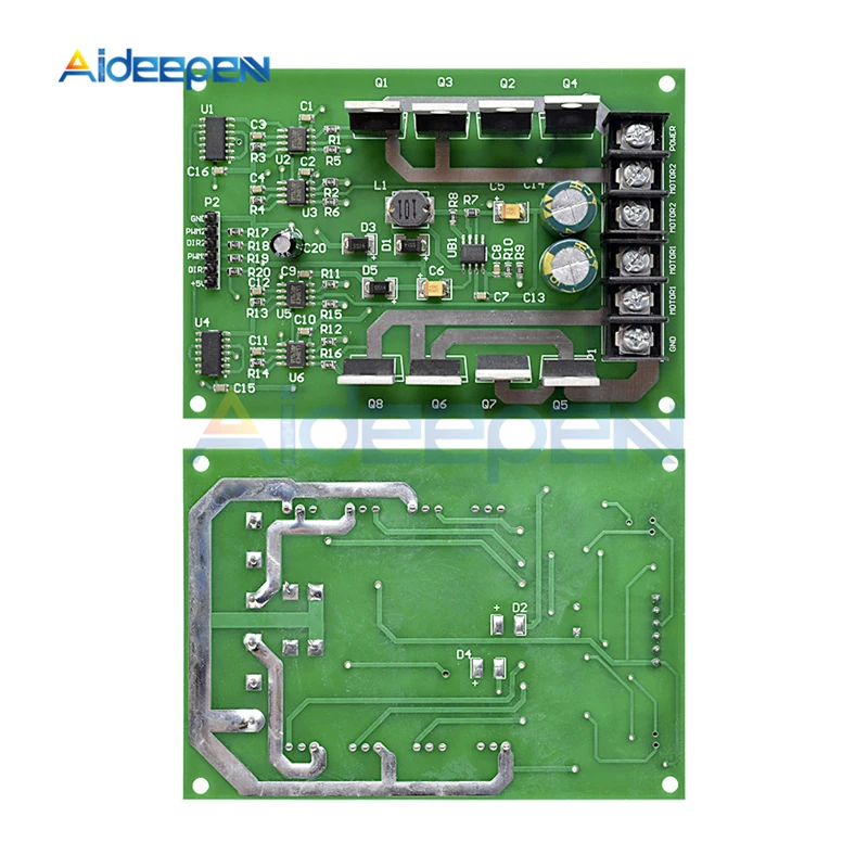 DC 12V 24V двойной мотор драйвер платы h-мост модуль постоянного тока привода MOSFET IRF3205 3 V-36 V 10A пик 30A с тормозом Функция для автомобиля