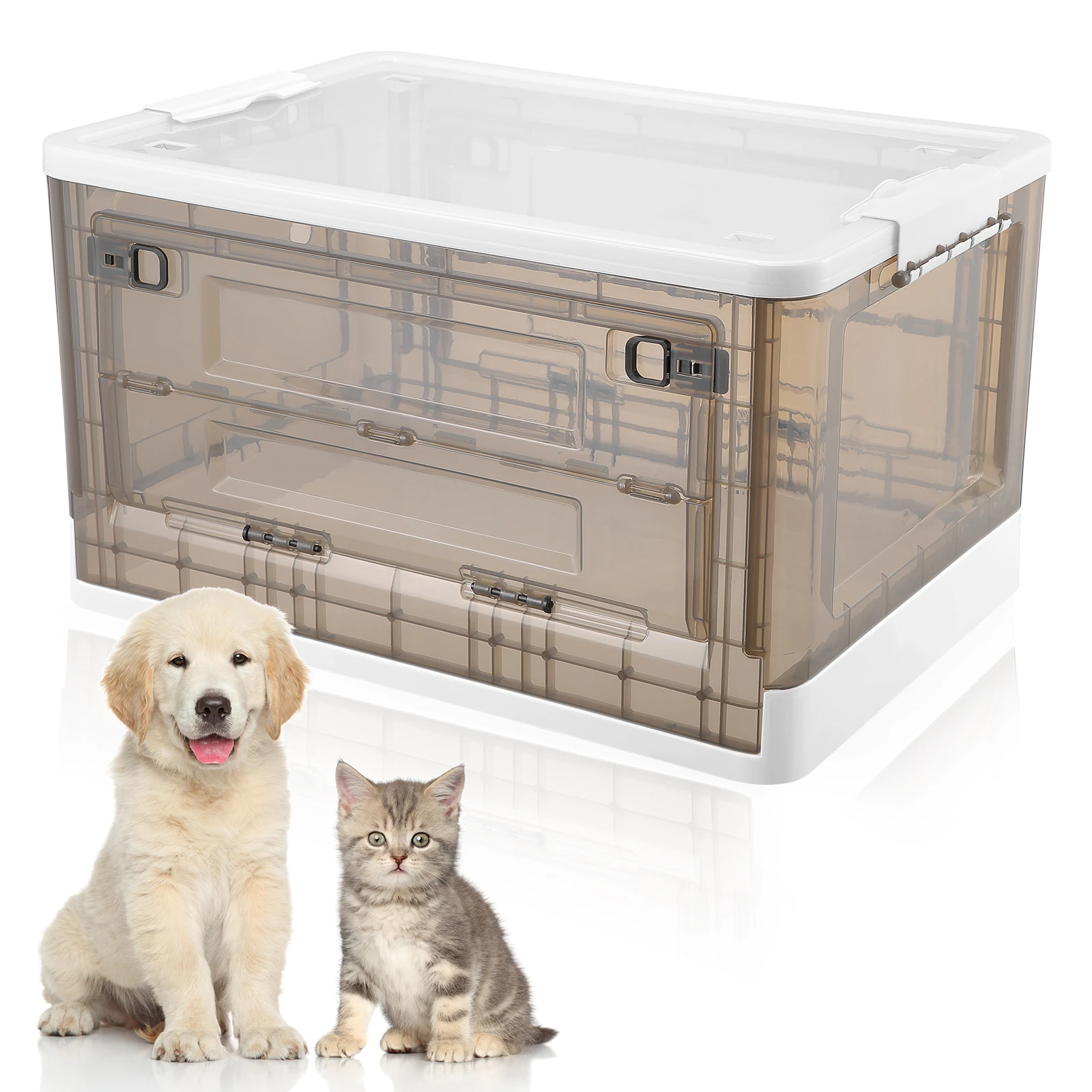 55L Puppy Incubator Oxygen Cage Large Brooder Nursery With Wheels