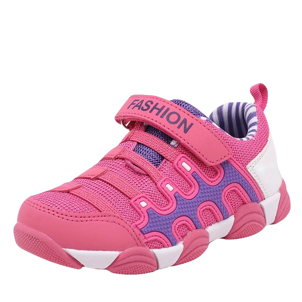 Модные детские кроссовки для мальчиков и девочек; теплые зимние спортивные кроссовки разных цветов; детская обувь; Tenis Infantil - Цвет: Розовый