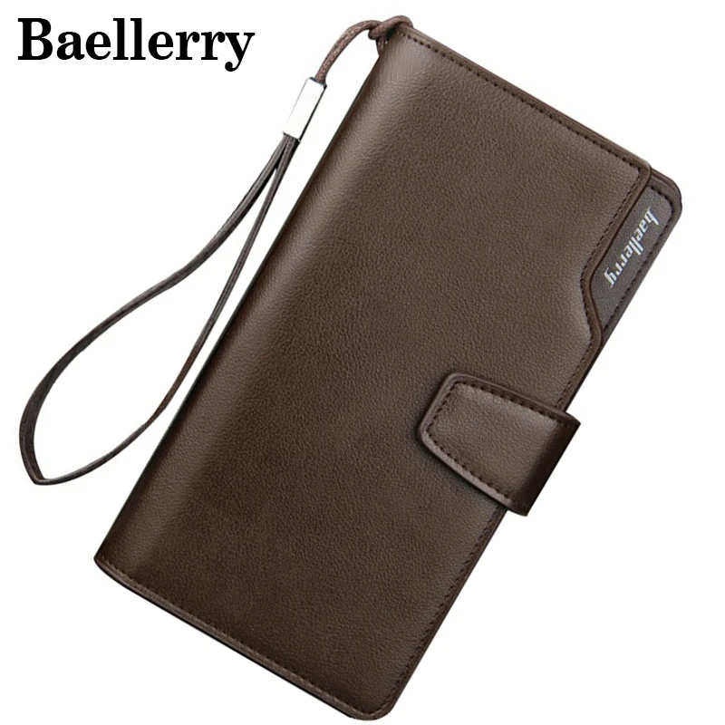 Baellerry, длинный мужской кошелек на молнии, кошелек для мужчин, портмоне, клатч, мужские кошельки, portefeuille homme MWS002-4