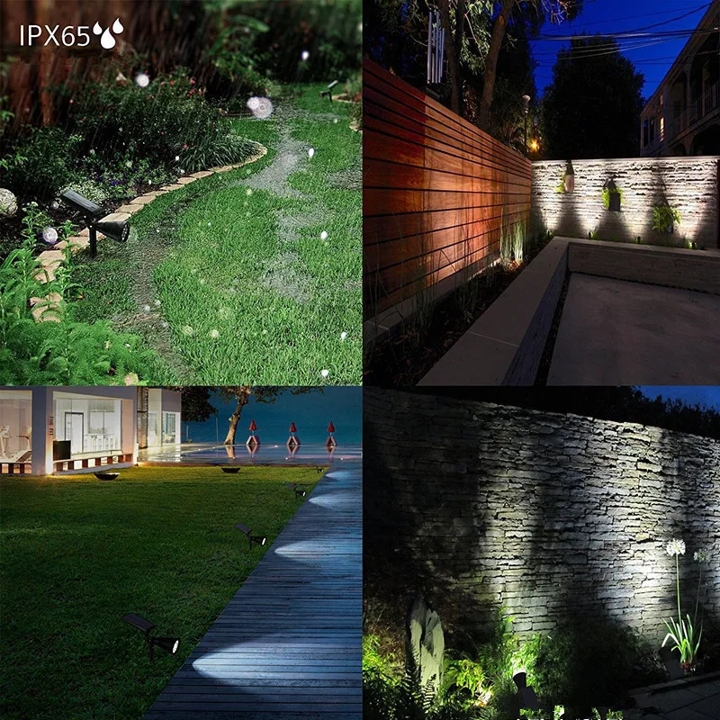 Solar ao ar Brilhante e Escuro Luz de Parede Dcoo Livre Holofotes Luzes 4 Led Ajustável Paisagem Iluminação Detecção Automático on - Off 2-em-1 21 2-em-1 4 led luz de parede ajustável
