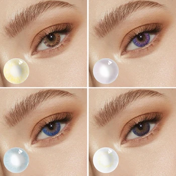 

Beautiful Pupil Color Contact Lenses Monthly Throw Female Path 14.5mm Cute Multicolor Party Gift Cartoon Girl Decoration Cosplay