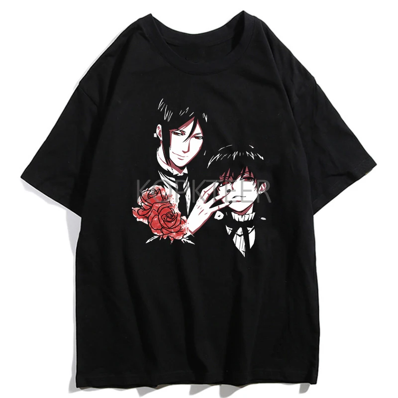 Футболка Black Butler Себастьян Сиэль фантомулье для мужчин и женщин Повседневная