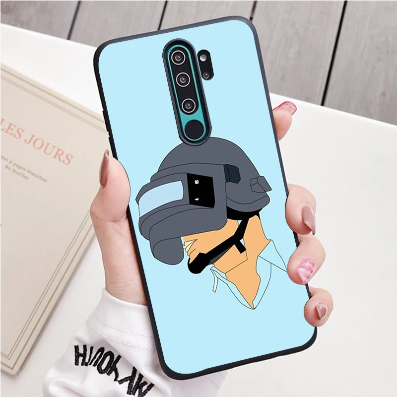 xiaomi leather case case PUBG Game black Silicone Phone Case For Redmi note 9 8 7 Pro S 8T 7A Cover cases for xiaomi blue