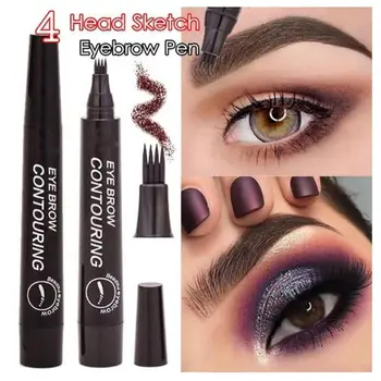 

5 Colors Paint Makeup Eyebrows Microblading Eyebrow Pencil Tint 4 Tip Liquid Brow Tattoo Pen Waterproof Cosmetic Eye brow Liner