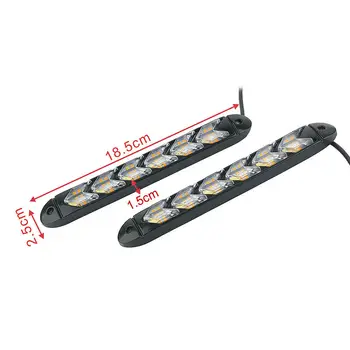 

Lights LED 6 LED Strip Light DC 12V 2pcs 5000-6000K Waterproof Light Strip Universal