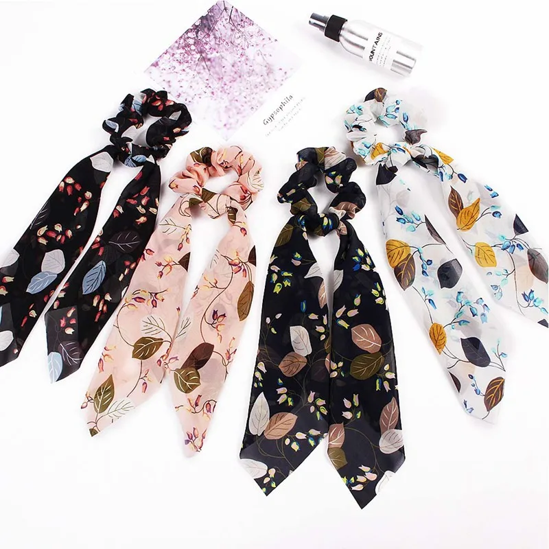 20pcs Scrunchie Women Girls Elastic Hair Rubber Tie Hair Ring Rope Ponytail Holder Ponytail Random Color