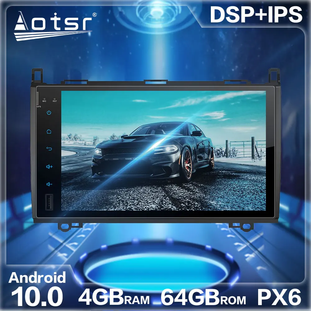 Автомобильная магнитола Aotsr Android 10 0 с GPS-навигацией DSP для Mercedes Benz дополнительно B200