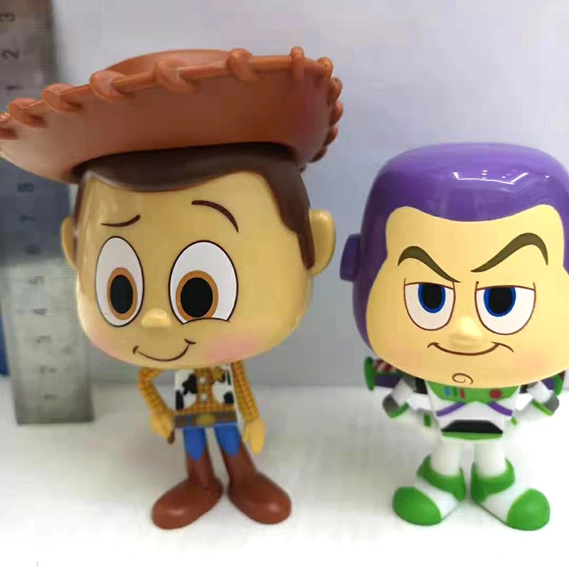 

2pcs Disney Toy Story 4 Wooden Buzz Lightyear Character Toy Ball Action Model Children's Birthday Party Collection Doll
