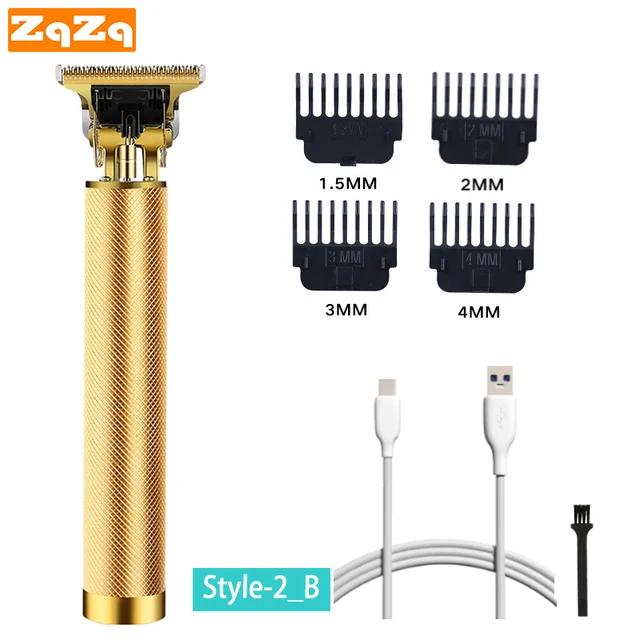 ZqZq Hair Trimmer Clipper Rechargeable Hair Clipper,Men Trimmer Electric Shaver Barber Machine Rechargeable Cutter Barbershop Style-2-B