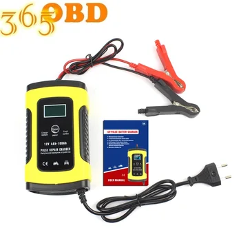 

EU Full Automatic Car Battery Charger 110V-220V To 12V 6A Intelligent Fast Power Charging Wet Dry Lead Acid Digital LCD Display