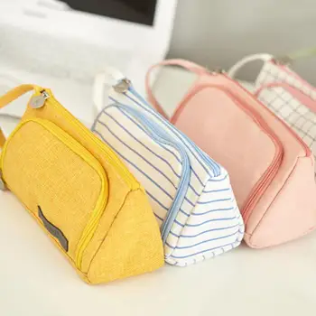 

Lightweight Cotton Linen Pen Case Zipper Closure Pencil Stationery Storage Bag