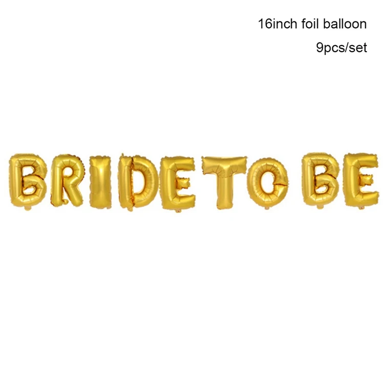 Joriwoo To Be Bridal одноразовая посуда для вечеринки Mr Mrs свадебное украшение стол команда свадебный душ принадлежности для вечеринки-девичника - Цвет: 16inch Foil Balloons