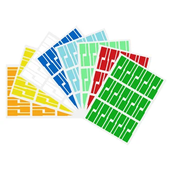 

A4 Size 10 Sheets Self-adhesive Waterproof Tear Resistant Cable Labels Sticker Cord Identification Tag for Printer Duplicator