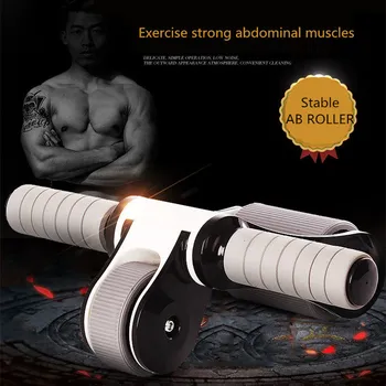 

Foldable Fitness Ab Roller Double-Wheeled No Noise Abdominal Workouts Wheels Reduce Weight Abdominal Muscles Training Stimulator