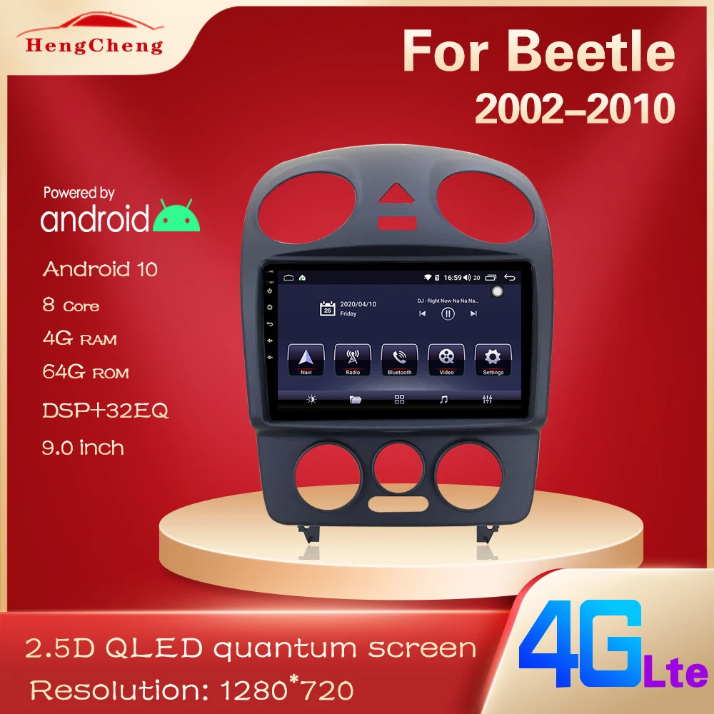 Для 1999 2019 Beetle Интеллектуальный мультимедийный видео плеер GPS навигация радио 4G