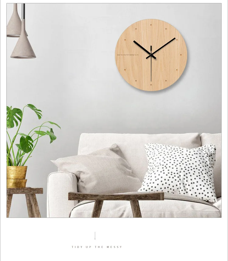 Minimalist Modern UV Stereo Art Wall Clock Bedroom Living Room Wall Clock Wall Soft Loading Clock