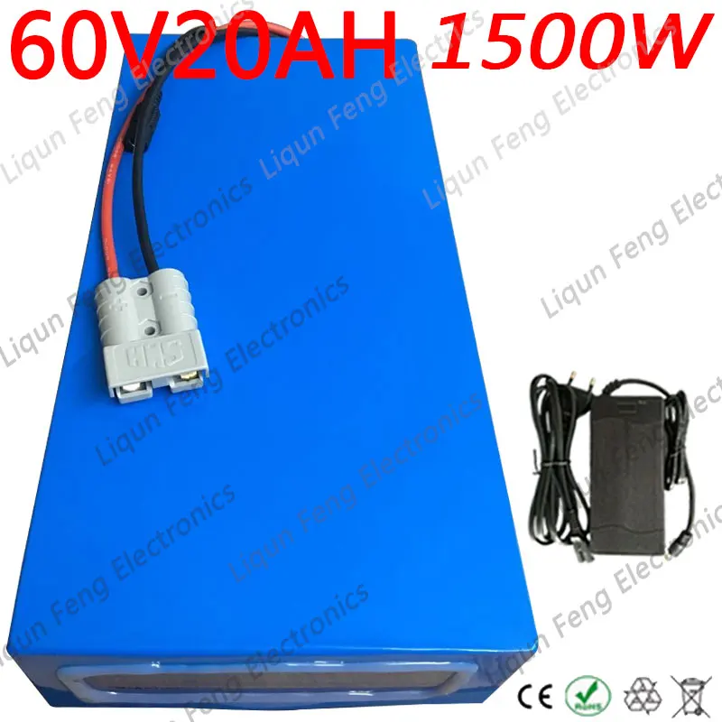 Clearance EU US No Tax 60V 20AH Lithium Battery 60V 20AH Electric Bike Battery 60V 1500W Scooter Battery use 3.7V 2500mah Cell 2A Charger 0 Clearance EU US No Tax 60V 20AH Lithium Battery 60V 20AH Electric Bike Battery 60V 1500W Scooter Battery use 3.7V 2500mah Cell 2A Charger 0