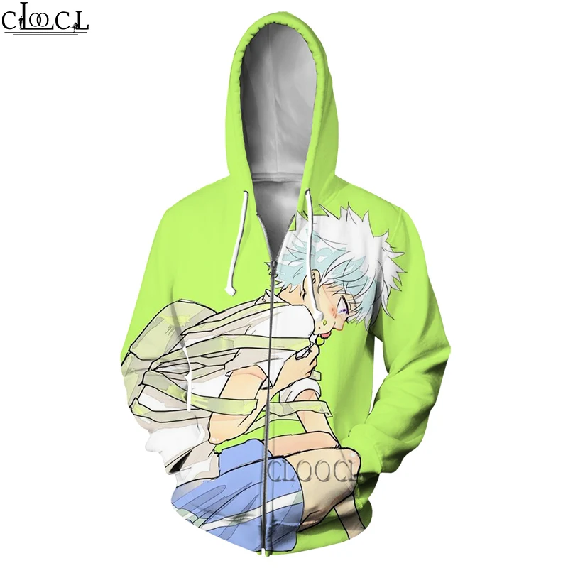 

Толстовка HX с забавным японским аниме Hunter X Hunter 3D принтом, модные толстовки для мужчин и женщин, новые модные повседневные толстовки в стиле Харадзюку на молнии, толстовки, топы