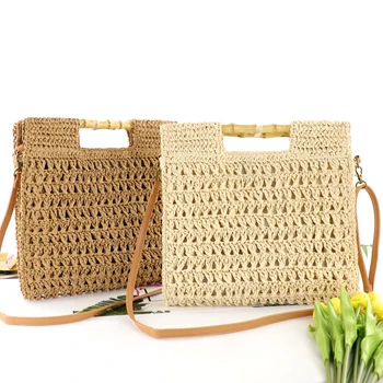 

Summer Straw Shoulder Bags Handmade Women Beach Bags 2020 Raffia Rattan Woven Handbags Vacation Fashion Crossbody Bags Clutch