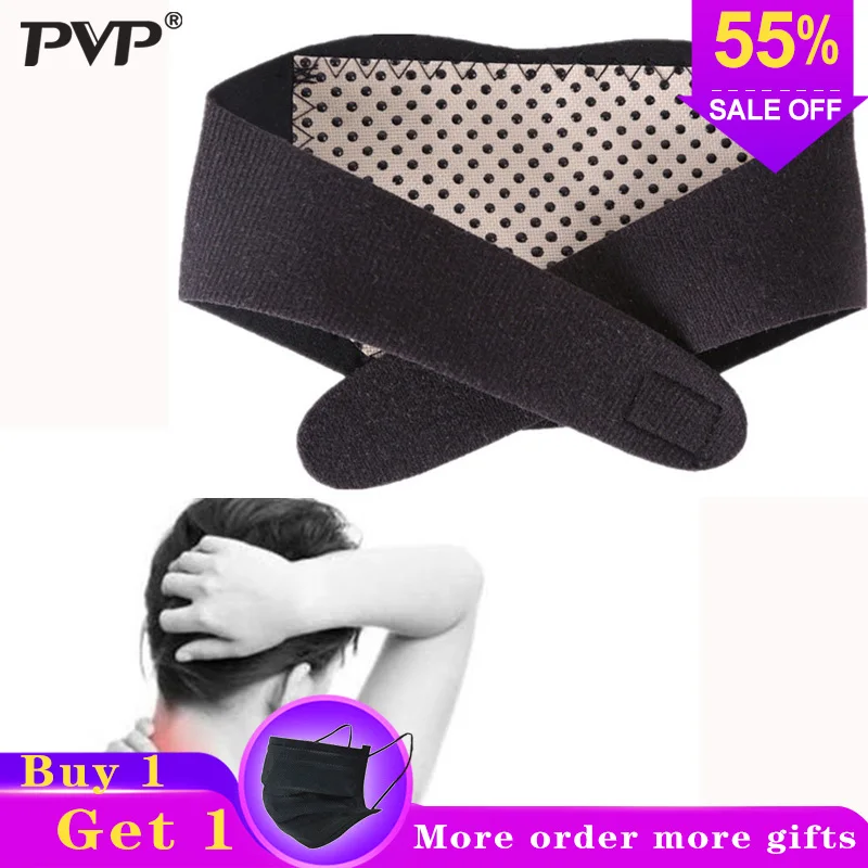 

PVP 1Pcs Tourmaline Neck Belt guard Self-heating brace magnetic Therapy Wrap Protect band Neck Support Massager belt Health Care