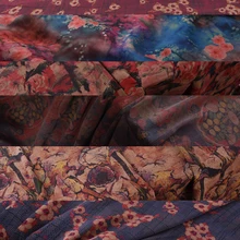 Абстрактный узор Картина полный шелк Жемчуг атласная облако Пряжа Ткань тяжелый вес шелк облако Пряжа Ткань 1,1 м ширина