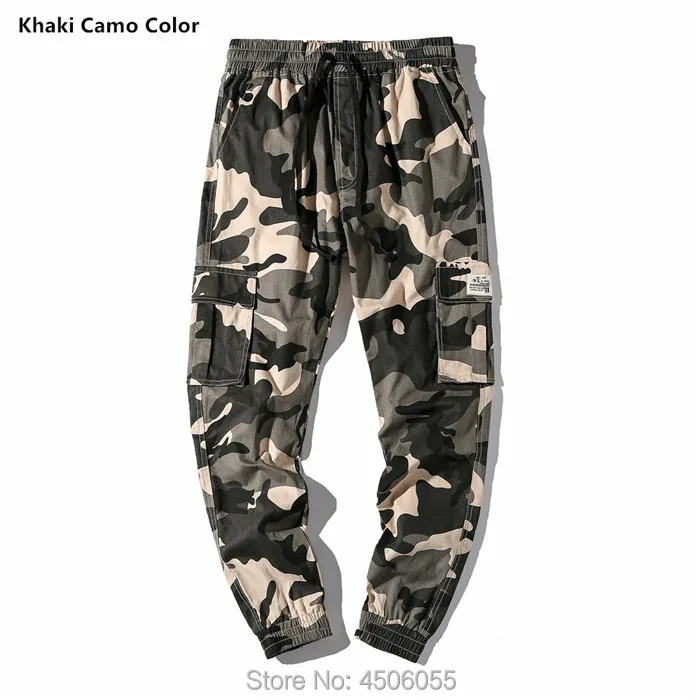 khaki camo Камуфляжные штаны для бега, большие размеры 6XL 7XL 8XL 9XL, мужские брюки-карго Joogger, шаровары, мужская мода, Карго, военные камуфляжные штаны - Цвет: khaki camo