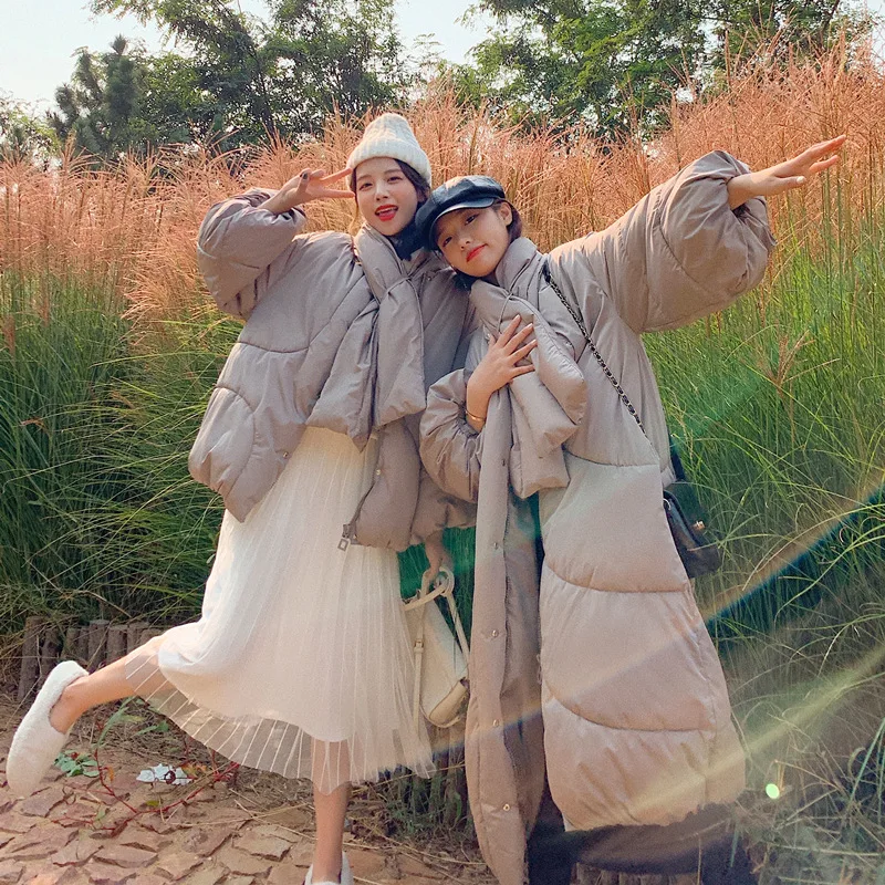 

Photo Shoot Cotton Coat Women's Short 2019 Winter New Style Korean-style Loose-Fit Cotton-padded Jacket Puff Sleeve Casual Versa