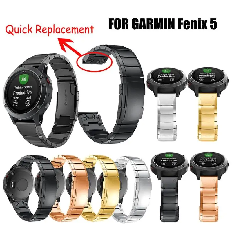 Нержавеющая сталь 22 мм ремешок для часов Quick Release наручный ремешок на замену для Garmin Fenix 5/Forerunner 935/Aproach S60 аксессуары