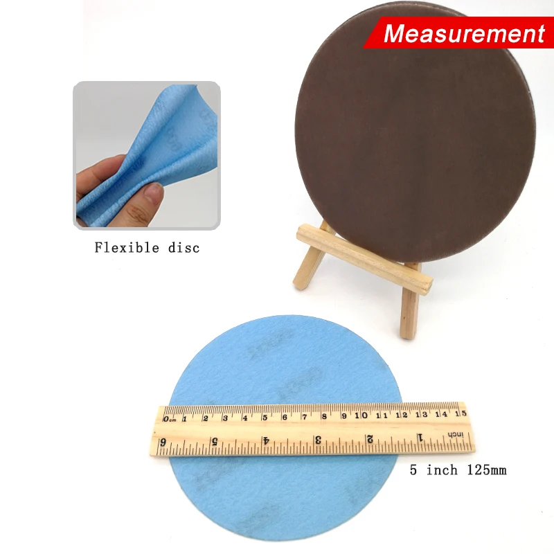 5 Inch 125mm FV Superfine Wet/Dry Hook & Loop Auto Body Film Sanding Discs Paint Abrasive Sandpaper 600#-4000# Grit