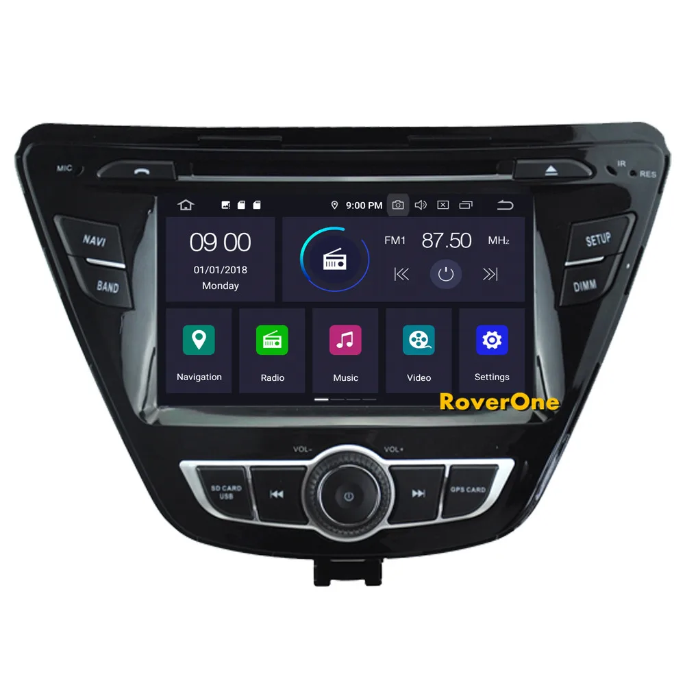 Best RoverOne Car Multimedia Player For Hyundai Elantra 2014 2015 2016 Android 9.0 Autoradio Bluetooth DVD Radio GPS Navigation 5