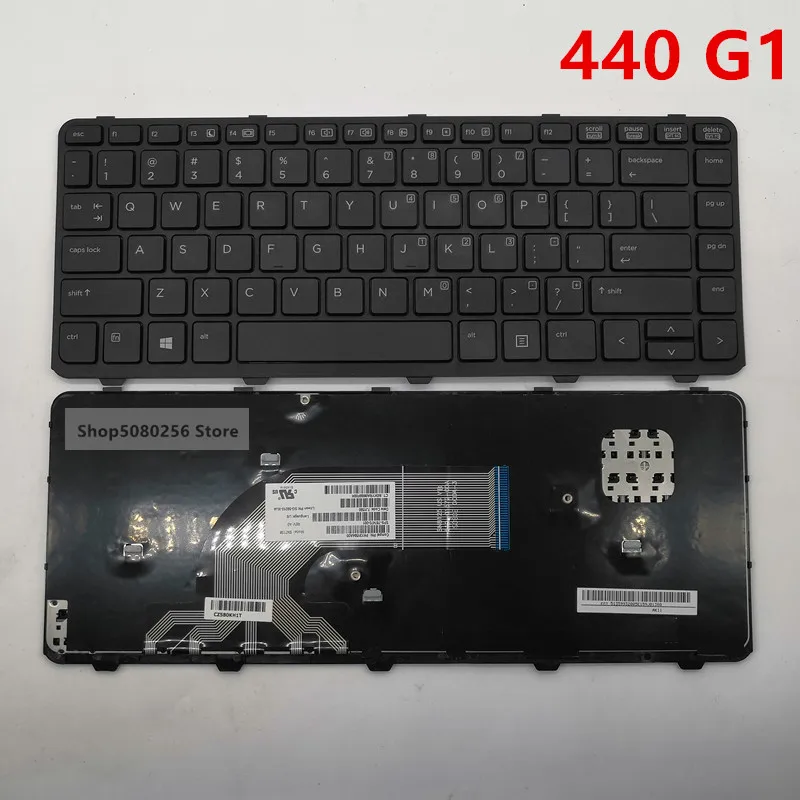 Клавиатура для ноутбука HP ProBook 440 G0 G1 430 G2 445 US с черной рамкой 767470-001 95% Новый |