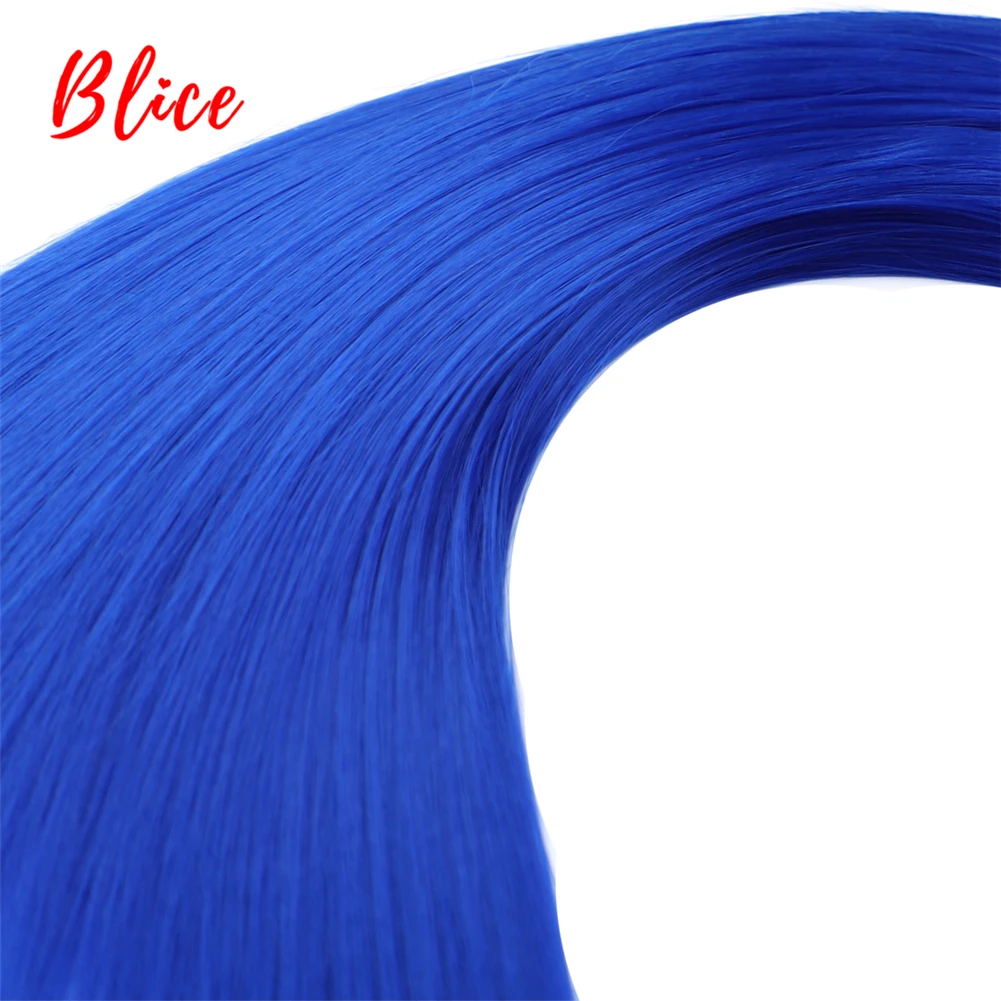 Blice Synthetic Straight 18-24 Inch Weaving Ombre Colored Weft 1PCS/Lot Hair Extensions Bundles For Women