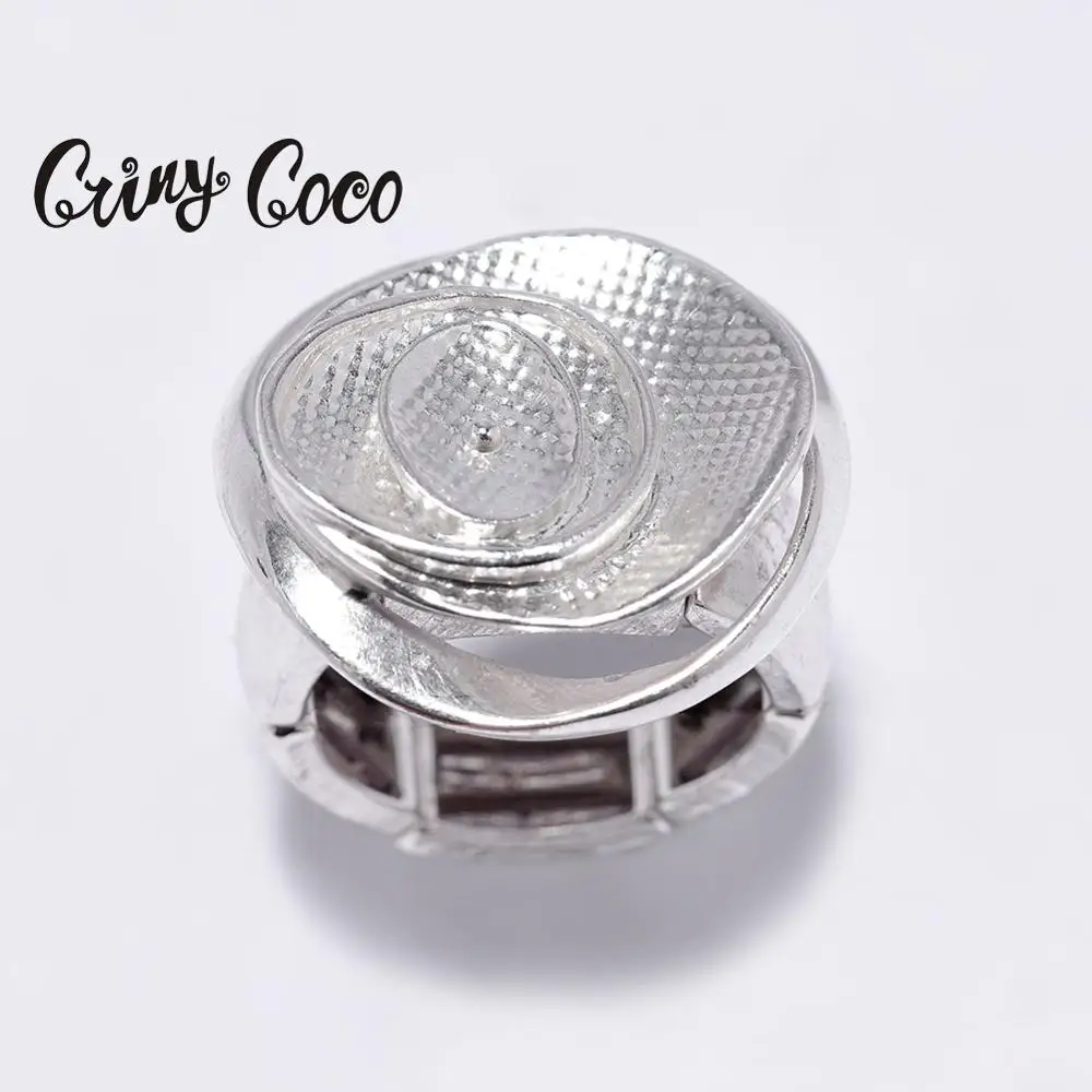 Модное серебряное кольцо Cring Coco с цветком для вечеринки подарки на день Святого
