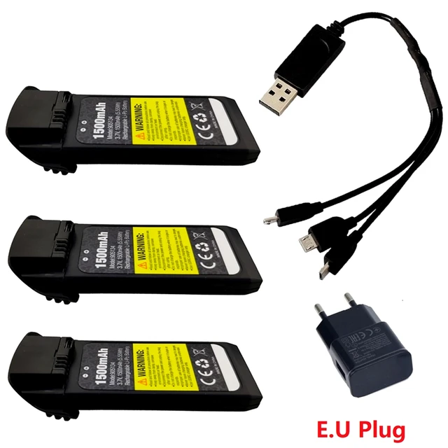 3.7v 1500mah droneバッテリー充電器セットU52G D50 5.55WH rc