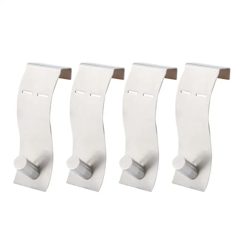 

4 pcs Traceless Hooks Over The Door Multifunction Removeable Creative Holder Organizer Hanger for Towel Clothes Bag
