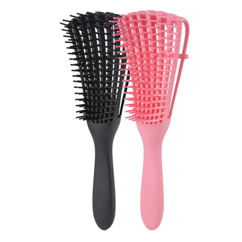 2 Pcs Detangling Brush for Afro America/African Hair Textured 3A to 4C Kinky Wavy/Curly/Coily/Wet/Dry/Oil/Thick/Long Knots | Красота и