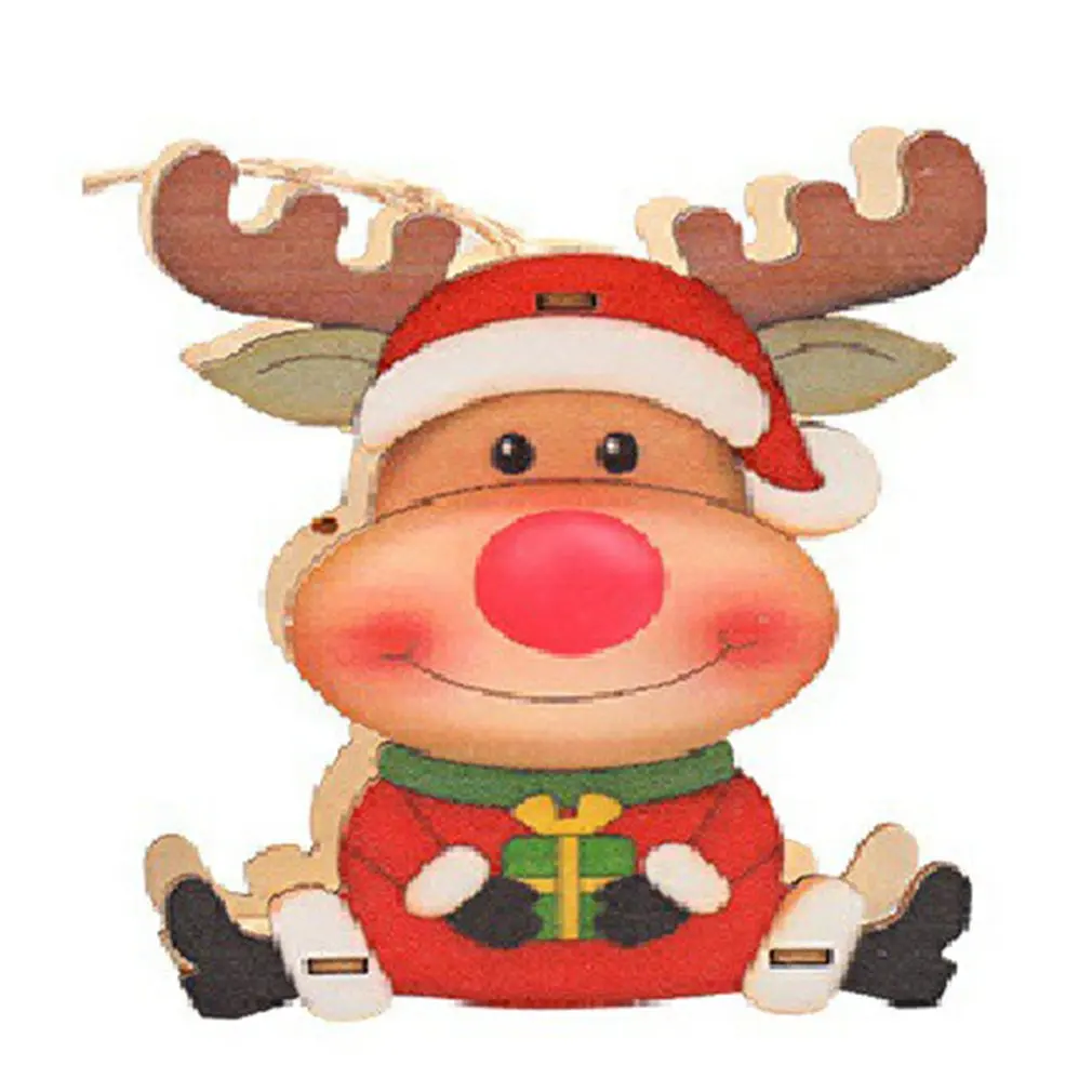 

LED Luminous Wood Pendant For Christmas Decoration Home Decoration Creative Christmas Gift Pendant Decoration