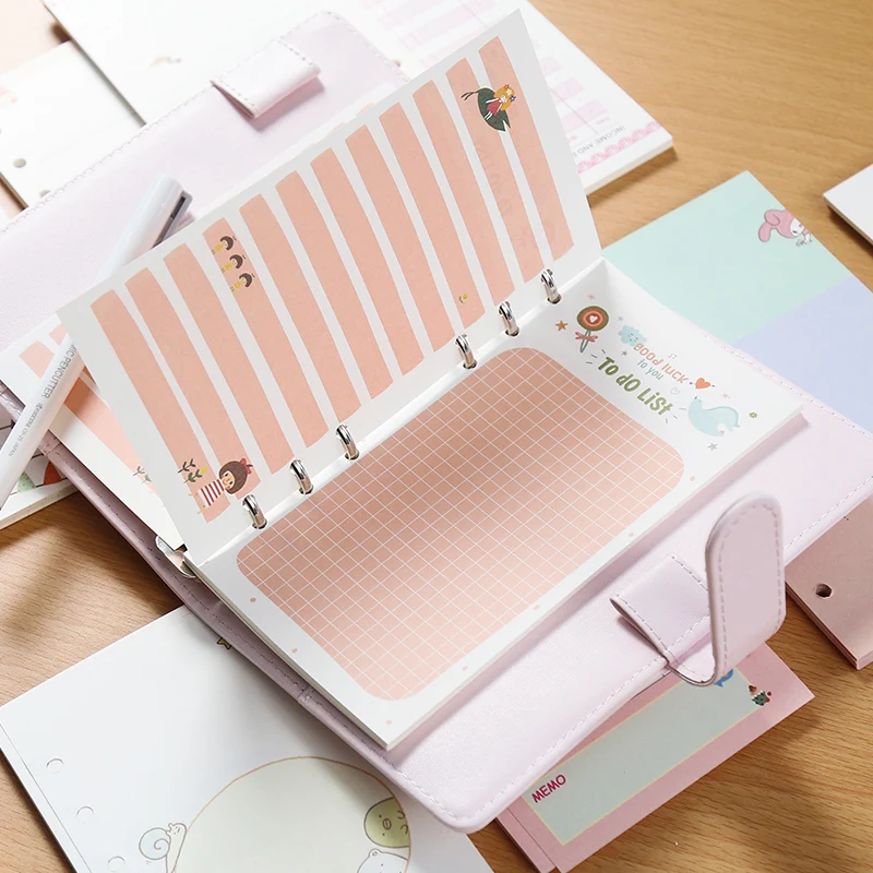 40 листов Kawaii A6 A5 сменные спиральные бумажные вкладыши для ежедневника внутренние