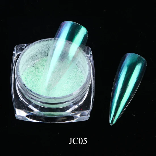 JC05 0,2 г Прозрачный блестящий порошок для ногтей, зеркальный УФ-гель Аврора, пигмент, Волшебная Пыль для типсов, украшения ногтей, TRJC01-12 для погружения ногтей - Цвет: JC05