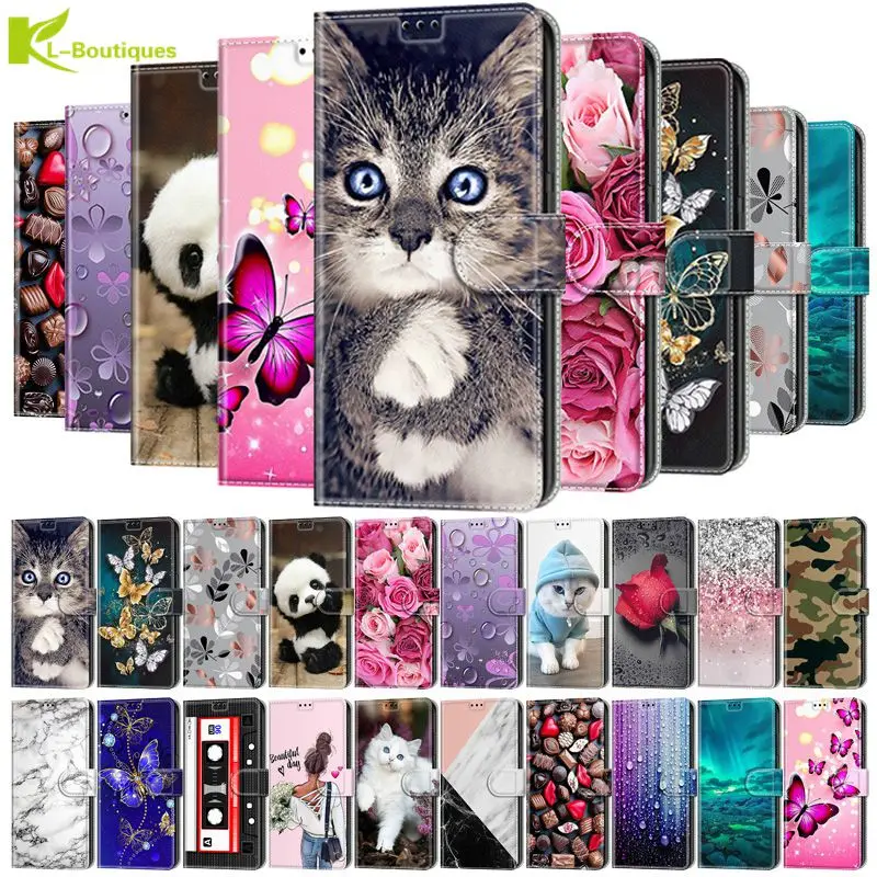 Чехол-книжка с 3D рисунком животных для Samsung Galaxy S7 S8 S9 S10 S20 Plus FE S21 | Мобильные