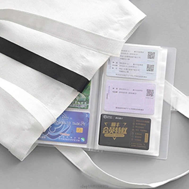 240 Slots Transparent PP Cover Business Card Book Large Capacity Holders Ticket Collection Clip Ja19 21
