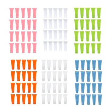 

20 Pieces 10ml Empty Plastic Squeeze Tubes, Refillable Cosmetic Containers Tubes, Leak Proof Travel Bottle with Screw Caps