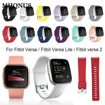 

Classic Soft Watch Band Wristbands Replacement Bracelet Strap For Fitbit Versa Lite Versa 2 candy color replacement strap