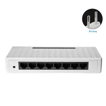 

LAN RJ45 1000 Mbps Sturdy Network Hub Splitter Desktop Full Duplex Gigabit Unmanaged Ethernet Switch Home Self Adaptive 8 Port