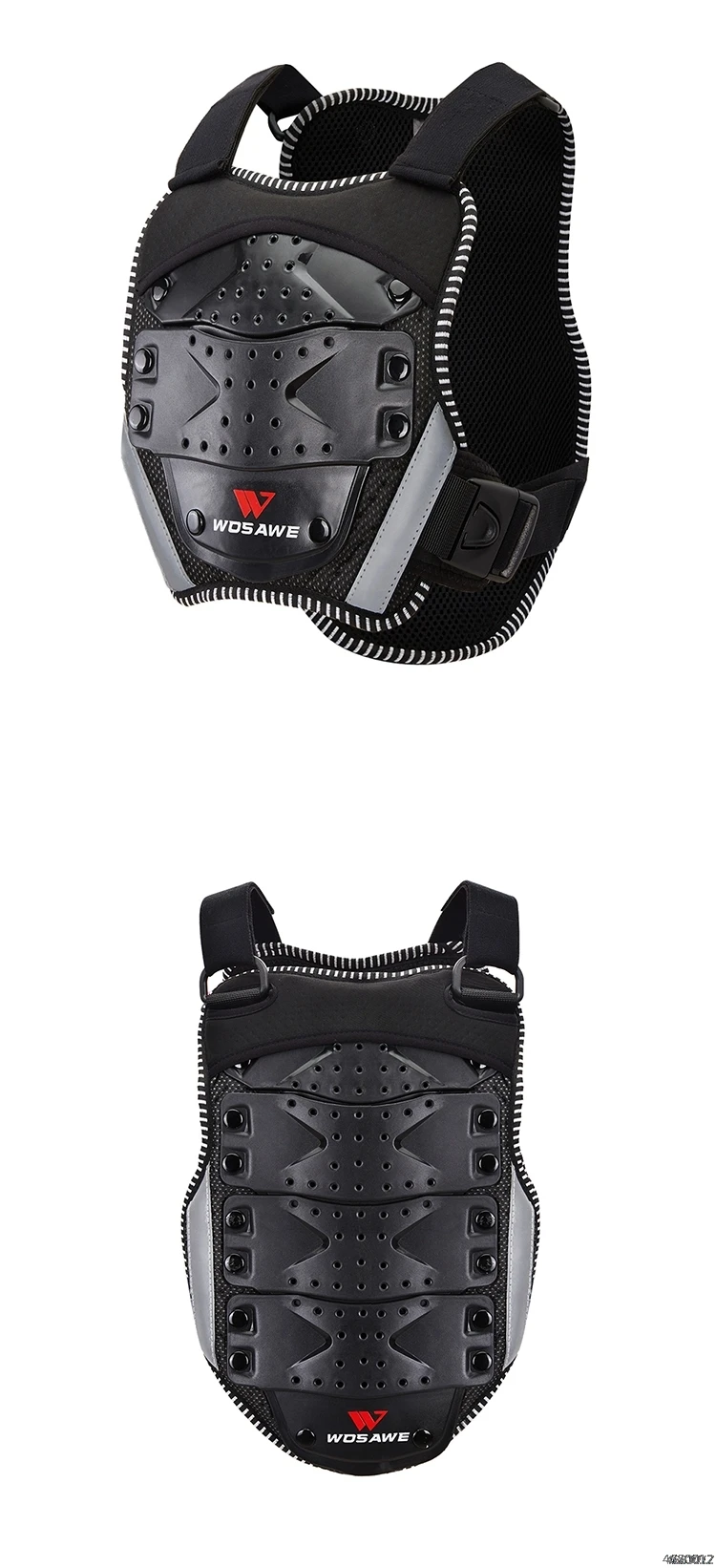 WOSAWE/Детская мотоциклетная броня, мотоциклетная куртка, жилет для езды по бездорожью, защита тела, снаряжение для мотокросса, наколенники, Налокотник