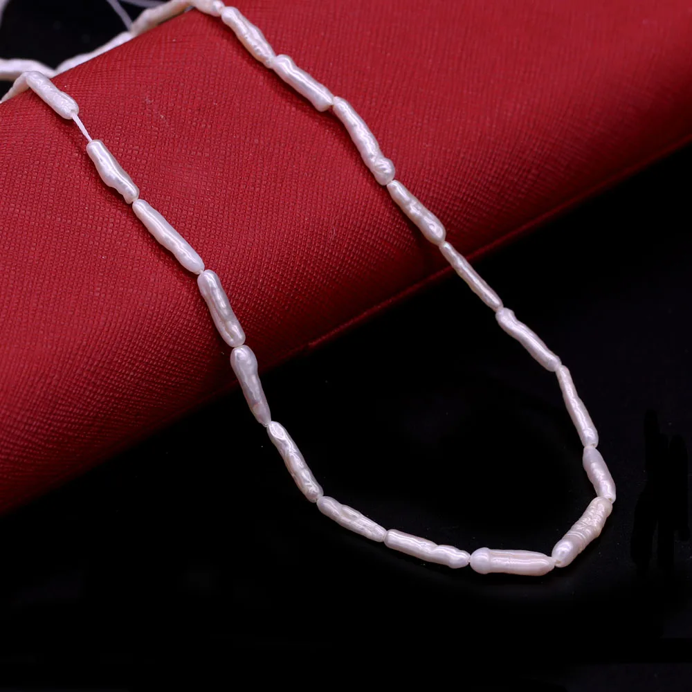 100% Natural Freshwater Pearl Beads Toothpick Shape-mini Pearls for Jewelry Making DIY Charm Accessoies Gifts Size 4x14-5x15mm
