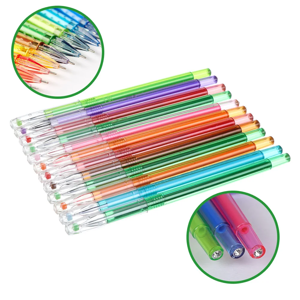 

6/12PCS 0.5mm Colorful Gel Pen Fluorescent Refills Color Cartridge Flash Pen Smooth Ink Painting Graffiti Pens Student Statione