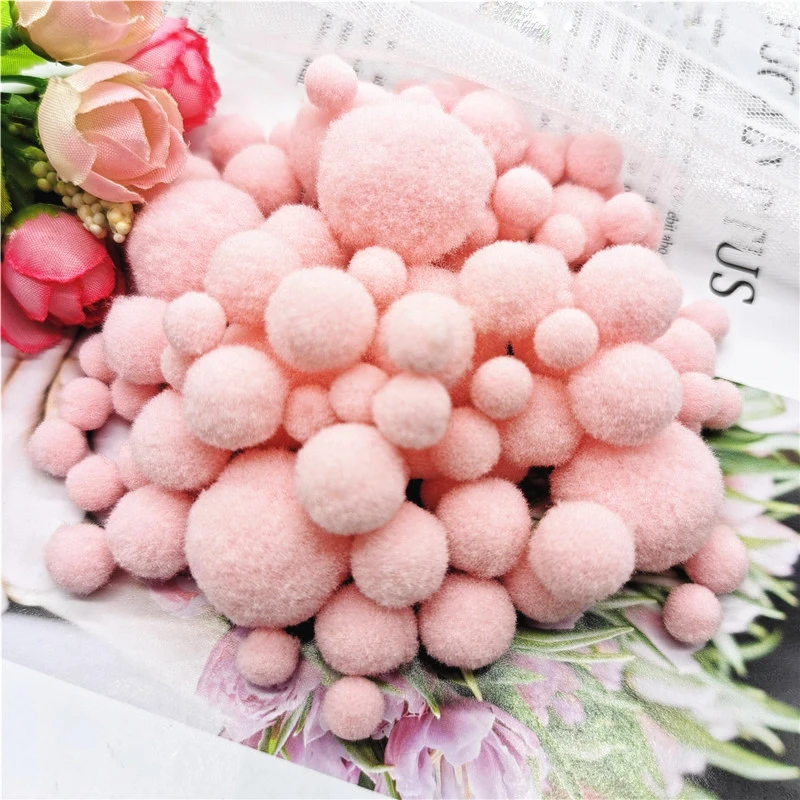 Mini Fluffy Soft Pom Poms Ball Handmade Kids Toys Wedding Decor DIY Sewing Craft Supplies 50g 10/15/20/25mm pom poms craft supplies fluffy ball accessories craft toys craft supplies